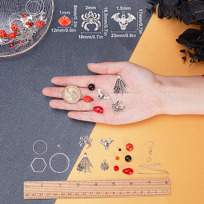 176 Pcs DIY Halloween Themed Earring Making Kits DIY-SC0014-72-1