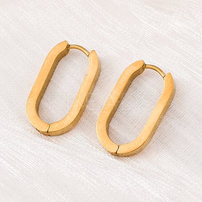 PVD Vacuum Plating 304 Stainless Steel Huggie Hoop Earrings STAS-S103-21G-1