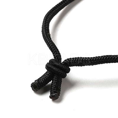 Cone Natural Rose Quartz Pendant Necklace with Nylon Rope for Women G-H286-08C-1