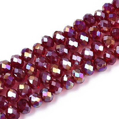 Electroplate Glass Bead Strands EGLA-J047-6x4mm-AB07-1
