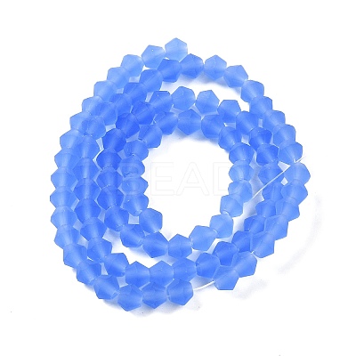 Imitate Austrian Crystal Frosted Glass Beads Strands EGLA-A039-T4mm-MD07-1