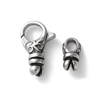 316 Stainless Steel Lobster Claw Clasps Sets STAS-D303-10AS-01-1