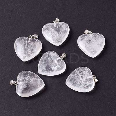 Natural Quartz Crystal Pendants G-G956-B56-FF-1
