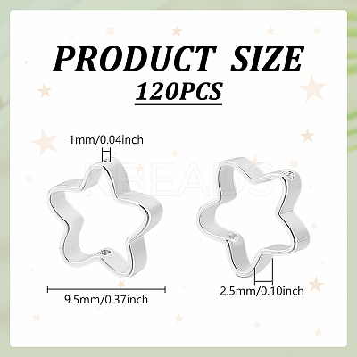 120Pcs Rack Plating Brass Bead Frames KK-PH0010-78S-1