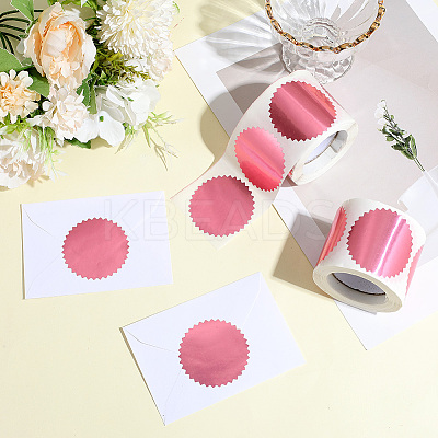 2 Rolls Paper Self-Adhesive Serrated Edge Awards Blank Stickers DIY-CP0012-59-1