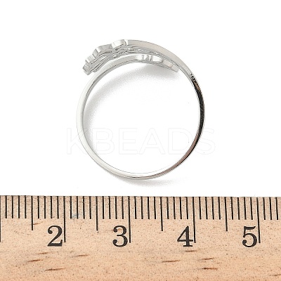 304 Stainless Steel Cuff Rings for Women RJEW-F195-01P-1