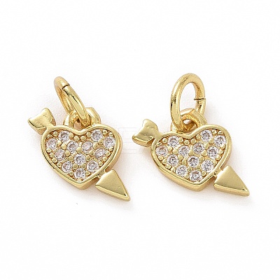 Brass Micro Pave Cubic Zirconia Pendants KK-E068-VF032-1