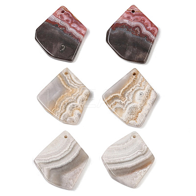 Natural Mexican Agate Pendants G-K381-22-1