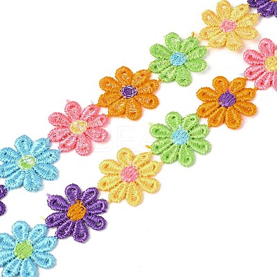 Daisy Flower Polyester Lace Trims OCOR-H109-06B-1