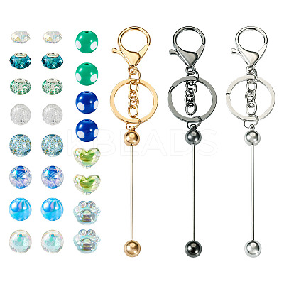 DIY Beadable Keychain Making Kit DIY-TA0006-01-1