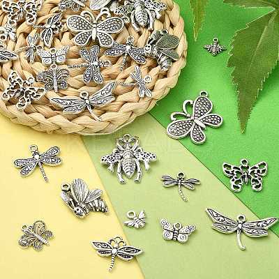120Pcs 12 Styles Tibetan Style Alloy Charms TIBEP-CJ0001-99-1