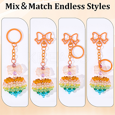 DIY Keychain Findings Kits DIY-SC0003-48-1