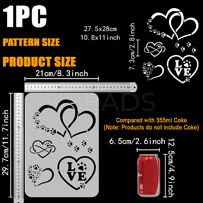 Plastic Hollow Out Drawing Painting Stencils Templates DIY-WH0396-819-1