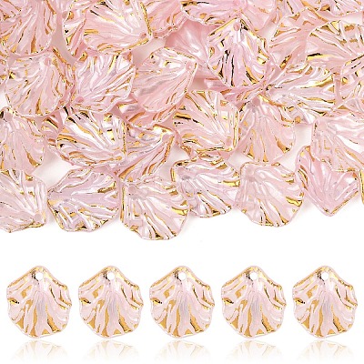 100Pcs Opaque Acrylic Pendants MACR-YW0004-08B-1