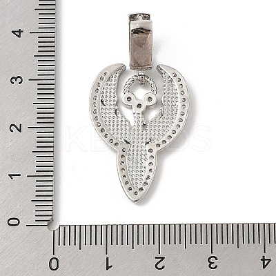 Brass Micro Pave Cubic Zirconia Pendants KK-U047-09P-1