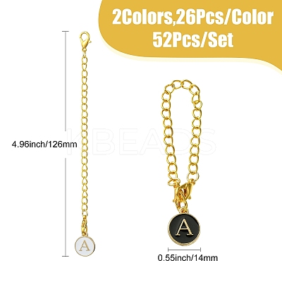 52Pcs 52 Styles Alloy Enamel Pendant Decorations HJEW-CJ00016-1