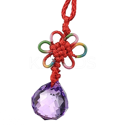 Glass Round Ball Hanging Ornaments HJEW-Z006-01B-1