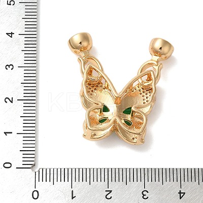 Brass Micro Pave Cubic Zirconia Fold Over Clasps KK-A227-36G-1