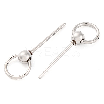 Anti-Tarnish 304 Stainless Steel Studs Earring Findings STAS-H226-08P-01-1