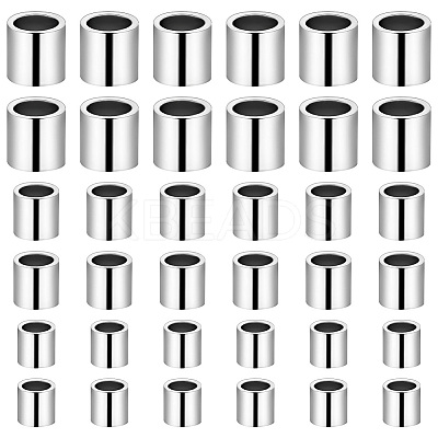 90Pcs 3 Styles Rhodium Plated 925 Sterling Silver Spacer Beads STER-PH0001-74-1