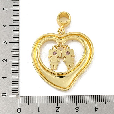 Brass Micro Pave Cubic Zirconia Pendants KK-N254-120A-G-1