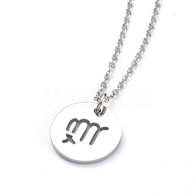 Non-Tarnish 304 Stainless Steel Pendant Necklaces NJEW-E147-12P-1