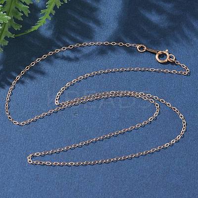 1/20 14K Gold Filled Cable Chain Necklaces for Women Men NJEW-Z068-04RG-1