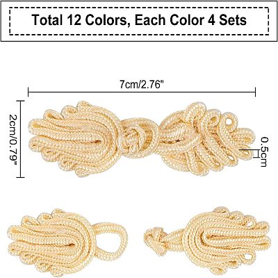 Handmade Chinese Frogs Knots Buttons Sets BUTT-NB0001-17-1