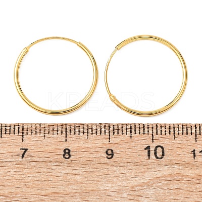 925 Sterling Silver Huggie Hoop Earrings EJEW-C179-05B-G-1