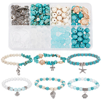 DIY Ocean Theme Bracelet Making Kit DIY-SC0020-87-1