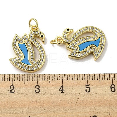 Brass Micro Pave Cubic Zirconia Pendants KK-H457-06G-01-1
