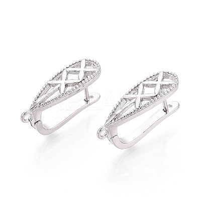 Brass Hoop Earring Findings KK-N267-30P-1