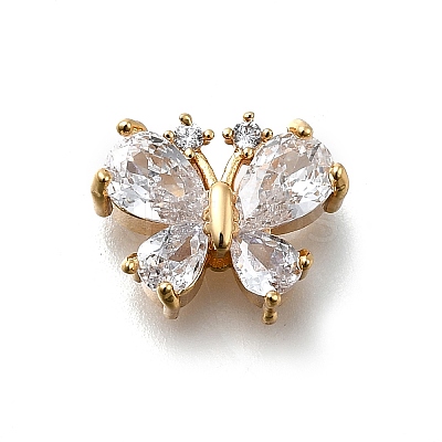 Brass Micro Pave Cubic Zirconia Pendants KK-D312-13G-1