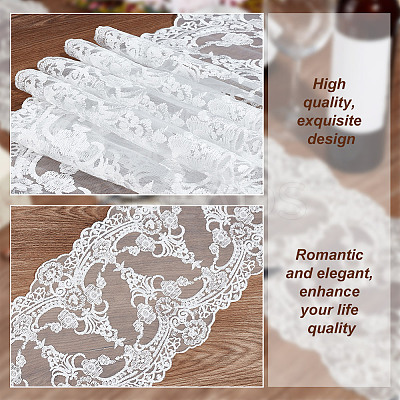 Polyester Lace Table Runners AJEW-WH0248-533B-1