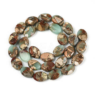 Natural Aqua Terra Jasper Beads Strands G-S366-015B-1