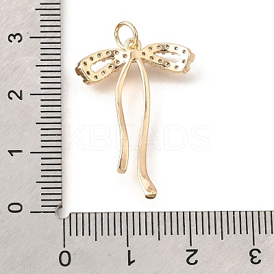 Brass Micro Pave Cubic Zirconia Pendants KK-V008-13G-01-1