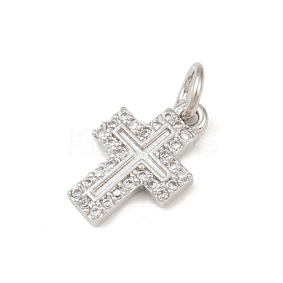 Brass Micro Pave Cubic Zirconia Pendants KK-G544-20P-1
