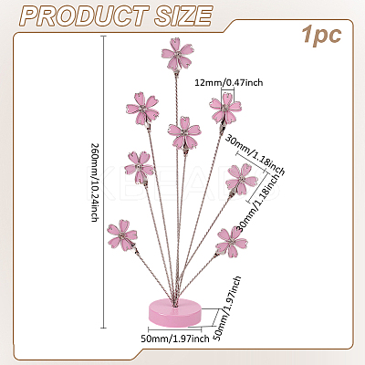 Flower 304 Stainless Steel Pigeon Name Card Holder AJEW-WH0567-64-1