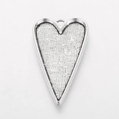 Tibetan Style Alloy Big Pendant Cabochon Settings LF11251Y-1