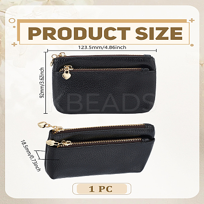 PU Leather Zipper Wallets ABAG-WH0048-35B-1
