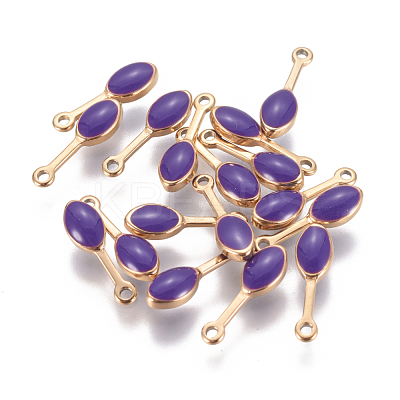 Ion Plating(IP) 304 Stainless Steel Enamel Charms STAS-F224-05C-1