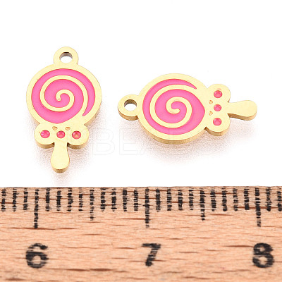 304 Stainless Steel Enamel Charms STAS-T065-59G-02-1