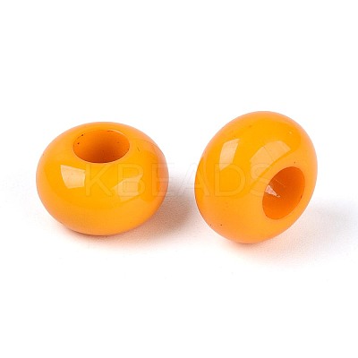 Opaque Acrylic European Large Hole Beads SACR-N019-03J-1