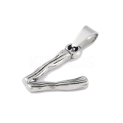 Non-Tarnish 304 Stainless Steel Pendants STAS-F235-01P-V-1