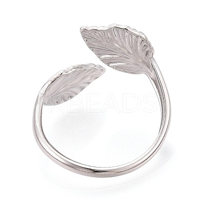 304 Stainless Steel Cuff Open Rings for Women RJEW-N052-26P-1