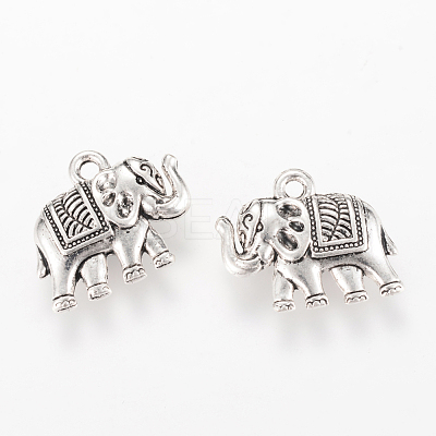 Tibetan Style Alloy Pendants X-TIBEP-Q064-41AS-RS-1