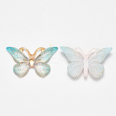 Transparent Acrylic Pendants TACR-R140-08G-1