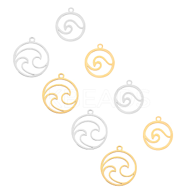 201 Stainless Steel Laser Cut Pendants STAS-UN0014-31-1