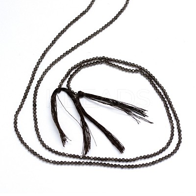 Natural Smoky Quartz Bead Strands G-G914-2mm-24-1