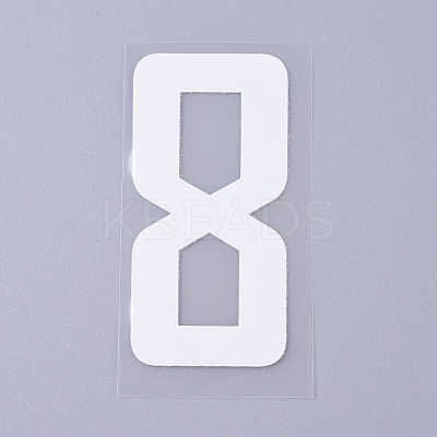 Number Iron On Transfers Applique Hot Heat Vinyl Thermal Transfers Stickers For Clothes Fabric Decoration Badge DIY-WH0148-43H-1